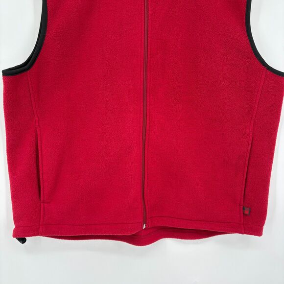 Woolrich Men's Fleece Vest in Red, Sz XL, Full Zip, Pockets Outdoor Chore - Picture 4 of 8